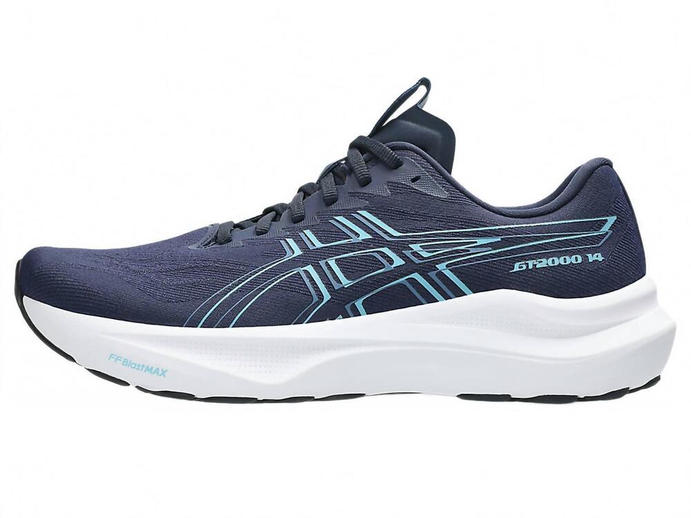 NEW ASICS men's gt-2000 14 running shoes in midnight/stillwater